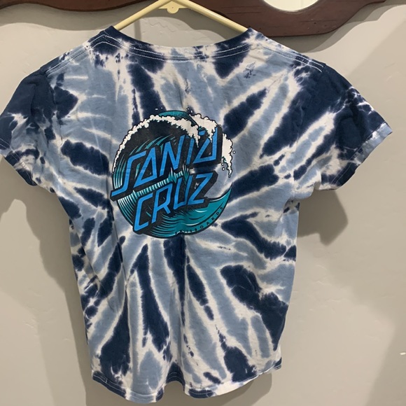 Santa Cruz tye dye cropped tee - Picture 2 of 3